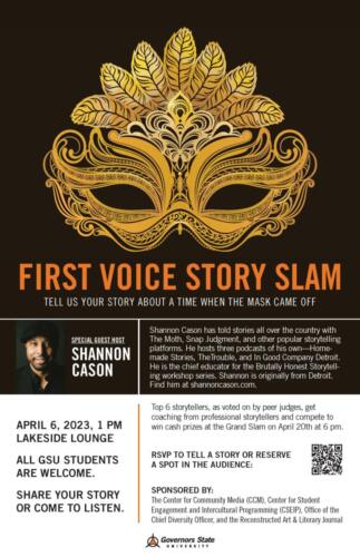 CAS FirstVoiceStorySlamGrandSlam Poster 0323 MS draft3