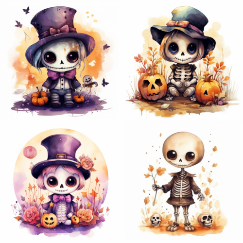 szilvia.esteli cute skeleton halloween design watercolour style 1f4fccca-45ac-45c1-bb46-654788c547b6